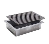 Fonderia Bongiovanni | Griglia in Ghisa | Griglia per Camino | Nuovo modello| Stufa Pellet | Barbecue Fondello per Cenere | 20,6x30 cm | con Cassetto Raccolta Cenere h 7 cm | Accessori Camino