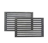 Fonderia Bongiovanni | Griglie in Ghisa | Coppia | Griglia per Camino | Stufa Pellet | Barbecue Fondello per Cenere | 20x30 cm | con Cassetto Raccolta Cenere | Accessori Camino | Offerta