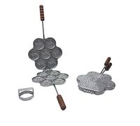 FONDERIA BONGIOVANNI Tigelliera 7 posti in alluminio con tagliapasta per tigella o crescentina + ricetta cucina