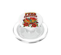Fondi biblioteche fiammeggianti pagine rose retrò illustrazione PopSockets PopGrip per MagSafe