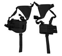 FONDINA ASCELLARE NERA SWAT PER SOFT AIR UNIVERSALE PORTA PISTOLA 2 CARICATORI