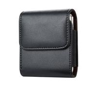 Fondina da cintura in pelle per telefono compatibile con Samsung Galaxy Z Flip5/4/3, 5G Flip Smartphone, marsupio con supporto per telefono girevole