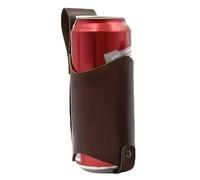 Fondina da cintura per birra, porta bottiglie portatile da cintura, custodia per birra da uomo, feste all'aperto, barbecue, accessori per birra da campeggio, marrone, 500 ml