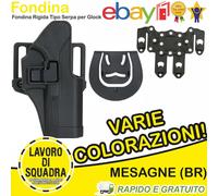 Fondina Glock 17 18 19 in polimero SGANCIO RAPIDO fianco cinturone MOLLE rigida
