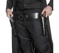 Fondina in pelle doppia per pistola, custodia da cintura medievale retrò revolver - fondina per pistola da cowboy western revolver borsa per cosplay cowboy costume revolver accessori (Nero)