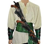 Fondina Medievale A Pietra Focaia Con Tracolla, Borsa Per Pistola Vintage Pirata Regolabile (Senza Pistola), Costume Larp Vittoriano