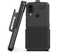 Fondina per CAT S62, Nakedcellphone Nero [Rotante/Cricchetto] Custodia con clip da cintura [con cavalletto] Compatibile con Caterpillar CAT S62 Pro Phone