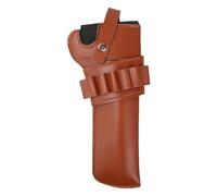Fondina per revolver, fondina per pistola Western Cowboy, fondina regolabile in pelle per pistola con tasca per cartucce per la caccia all'aperto