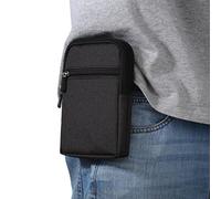 Fondina Porta Cellulare da Cintura Uomo Nero, Borsa con Moschettone, Piccolo Custodia Marsupio Sacchetto Telefono Borsello Portafoglio
