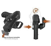 FONDINA PROFESSIONALE DA CINTURONE VEGA HOLSTER DCH809 CON SICURA LIV. 3 per Glock 19/23