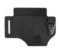 Fondina tattica in pelle EDC, organizer per cintura multiuso con passante per cintura e clip a sgancio rapido, custodia per attrezzi di sopravvivenza per torcia elettrica e coltello pieghevole, porta