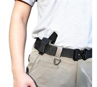 Fondina Tattica IWB per Serie Taurus G2, Porta Pistola per Destri con Porta Lampada, Portata Nascosta, Plastica Nera 16.5x4x10cm