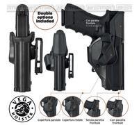 Fondina VEGA HOLSTER CAMA CCH8 POLIMERO per GLOCK 17-22 con Passante INCLUSO