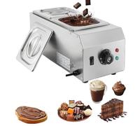 Fonditore for temperatrice del cioccolato da 9 libbre e 2 serbatoi, crogiolo con controllo TEMP 86~185 ℉, scaldavivande elettrico commerciale in acciaio inossidabile
