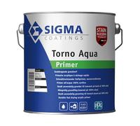 FONDO ALL'ACQUA SIGMA TORNO Aqua Primer 1 litro colore bianco. Per legno, intonaco, calcestruzzo e PVC (rigido). Prodotto multifunzione, primer, intermedio, finitura. Per interni ed esterni.