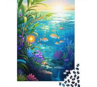 Fondo marino Puzzle in Legno 1000 Pezzi Puzzle Adulto Per Gioco Familiare Divertimento Gioco Regalo Per Amore E Amico Decorazione Interna Unica Stress Relief 1000pcs (75x50cm)