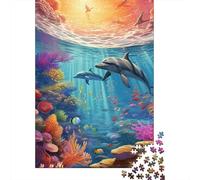 Fondo marino una scuola di pesci 1000 Pezzi Puzzle Divertimento Puzzle Sfida Giochi Colorati Brainteasing Decorazione Della Casa 1000pcs (75x50cm)