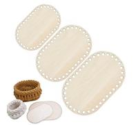 Fondo per cestino per uncinetto - Superficie ovale in legno liscio, supporto stabile per modellare l'artigianato, guida per progetti di tessitura fatti a mano, esperienza creativa per principianti | A