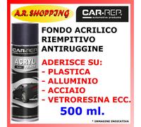 FONDO RIEMPITIVO SPRAY NERO ANTIRUGGINE STUCCO CARROZZERIA AUTO MOTO ACRILICO