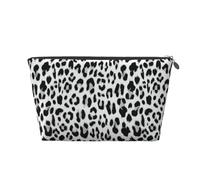 Fondo senza cuciture di disegno del modello del leopardo, Borsa da toilette Borsa per trucco Borsa per cosmetici Borsa da toilette da viaggio portatile