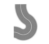 Fondo strada federale grigio 80 mm 2 curve HO