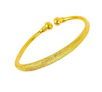 FONDOTIN 1 Pc Braccialetti Placcati Oro Espandibile Braccialetti Impilabili in Oro Semplice Bracciale a Mano in Oro Gioielli Da Donna Braccialetto D'oro Regali Di Coppia India Vuoto Bambino
