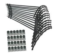FONDOTIN 1 Set telaio porta piante gabbia di supporto per piante Supporto per piante in vaso clip di supporto per piante supporto per piccole piante traliccio per vasi plastica Verde scuro