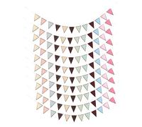FONDOTIN 10 Pezzi Bandierine Triangolari Multicolore per Feste da Decorazioni Pendenti Resistenti per Interni Ed Esterni per Compleanni e Celebrazioni