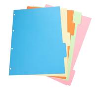 FONDOTIN 10 pezzi Divisori Colorati per Raccoglitori ad Anelli Linguette Indice Organizzatore per Documenti Notebook Set da 2 Confezioni da 5 Fogli ciascuna
