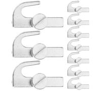 FONDOTIN 10 Pezzi Ganci Regolabili per Quadri in Acciaio Inox , Accessori per Appendere Quadri Filo D’acciaio 1-2 Mm, Ganci per Binari da Galleria per Esposizioni e Ambienti Professionali