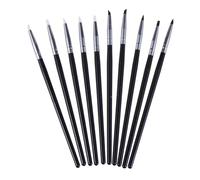 FONDOTIN 10 pezzi Pennelli Nail Art in Silicone per Manicure e Pedicure Penna per Disegno Incisione e Punteggiatura Strumenti Riutilizzabili e Compatti per Uso Professionale e Domestico