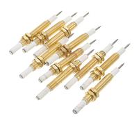 FONDOTIN 10 Pezzi Perno di accensione con Manicotto in Rame fornello da Campeggio a Gas Portatile accenditore elettrodi ago accendi Kit accendi a Gas Grill Igniters Golden