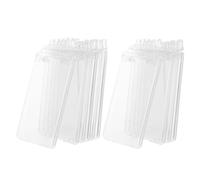 FONDOTIN 10 Pezzi Porta Badge in Plastica Abs Trasparente Verticale 10 Pezzi, Custodia Protettiva Rigida per Tessere Identificative e Carte di Prossimità, per Ufficio, Scuola e Conferenze