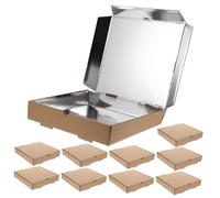 FONDOTIN 10 pezzi Scatole per Pizza in Cartone spesso Contenitori Asporto Resistenti e Compatti per Pizze per Ristoranti e Takeaway