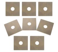 FONDOTIN 10 Pezzi Set 10 Pezzi Copritubo a Parete in Plastica Dorata, Piastra di Copertura Flangia Doccia Quadrata 8,6x8,6 Cm, Copertura Decorativa Foro Muro per Condizionatori e Tubi