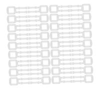 FONDOTIN 100 Pezzi Fibbia Reggetta Trasparente in Plastica PE PP Strumento Reggetta Manuale per Imballaggio e Chiusura Sicura Clip Pull per Flessibile Adatta Varie Dimensioni Pacchi