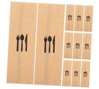 FONDOTIN 100 Pezzi Posate in Kraft Resistente Sacchetti Utensili Usa e Getta per Feste Matrimoni e Ristoranti Buste per e Forchette Pratiche e Leggere
