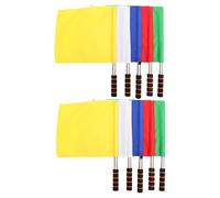 FONDOTIN 10pezzi Bandiere Per Arbitri Calcio Bandiere Mano Per Competizioni Flagge Multi-colore Blu Per Segnalazioni Partita
