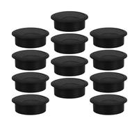 FONDOTIN 12 Pezzi Copriforo Passacavi Scrivania in Plastica Nera Cover Passacavo Smontabile per Organizzazione Cavi da Ufficio Protezione Cavi e Gestione Fili Computer