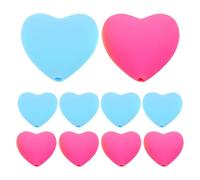 FONDOTIN 12 Pezzi Fermaferri a Forma di Cuore in Silicone per Ferri da Maglia 3 Mm, Cappucci per Punte Ago Resistenti, Copertura Protettiva per Progetti Fai da Te e Uncinetto,