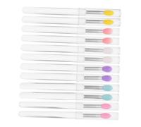 FONDOTIN 12 pezzi Pennelli Trucco Labbra in Silicone Colorati Applicatori Rossetto Portatili con Cappuccio Antipolvere Multiuso per Trucco Labbra e Correttore Facili da Pulire per Viaggi