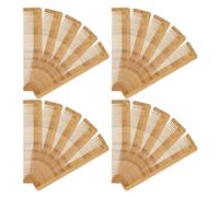 FONDOTIN 12 Pezzi Pettini Monouso in Bamboo Naturale Massaggio Delicato Capelluto Antistatici Denti Larghi per Capelli Bagnati e Barba per Homestay e Strutture Sanitarie