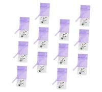 FONDOTIN 12 Pezzi Sacchetti Lavanda Vuoti in Garza Traspirante con Motivo Fiore Lavanda Buste con Coulisse per Spezie Profumi e Regali Adatti per Organizzatore Gioielli e Uso