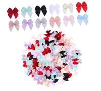 FONDOTIN 180pezzi Mini Bows Raso Colorati per Decorazioni Fai Te Applicazioni su Abbigliamento e Regali Piccoli Fiocchi per Crafting e Scrapbooking Versatili e Affascinanti
