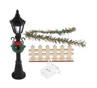 FONDOTIN 1set Lampioni Miniature e Recinzione Per Decorazioni e Illuminazione Per e