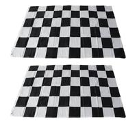 FONDOTIN 2 Bandiere da Corsa a Scacchi Portatili 100X62 CM Resistente al Vento e Sole Striscione Decorativo per Eventi di Corse e Segnalazione Manuale per Gare Automobilistiche