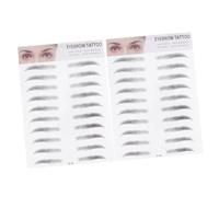 FONDOTIN 2 pezzi Adesivi Sopracciglia Imitazione Nero Strumento Facile per Uomo e Donna Sopracciglia Finte Realistiche e Temporanee per Look Naturale e Duraturo