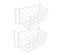 FONDOTIN 2 pezzi Cestini Organizzatori in Filo per Congelatore con Manici Contenitori Impilabili per Alimenti Adatti Frigorifero e Freezer Robusta e Facile da Pulire