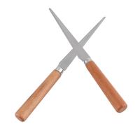 FONDOTIN 2 Pezzi Coltello Fettling in Acciaio Inossidabile con in Legno per Modellazione Ceramica Scultura Argilla Pasta Stucco