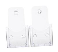 FONDOTIN 2 Pezzi Depliant da Parete in Acrilico Trasparente Supporto Organizer da Muro Resistente e per Ufficio Scuola e Casa Espositore Documento Semplice